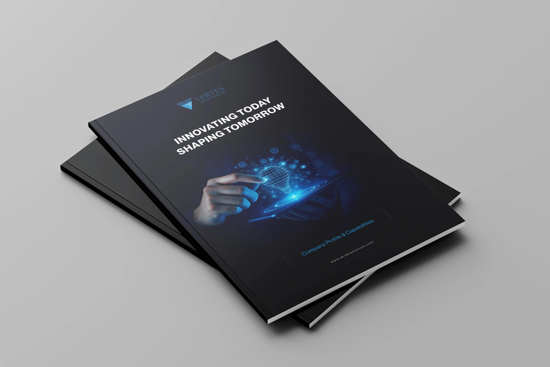 Vertex Solutions company profile cover design