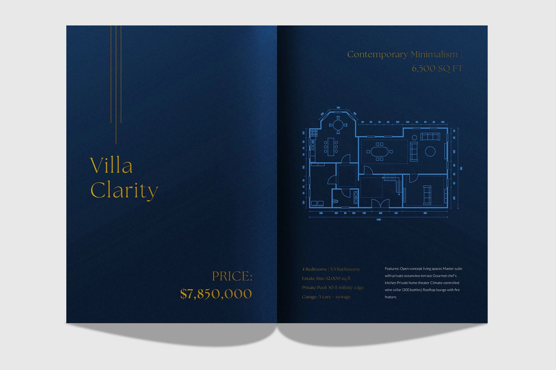 Haven Properties luxury brochure villa clarity blueprint