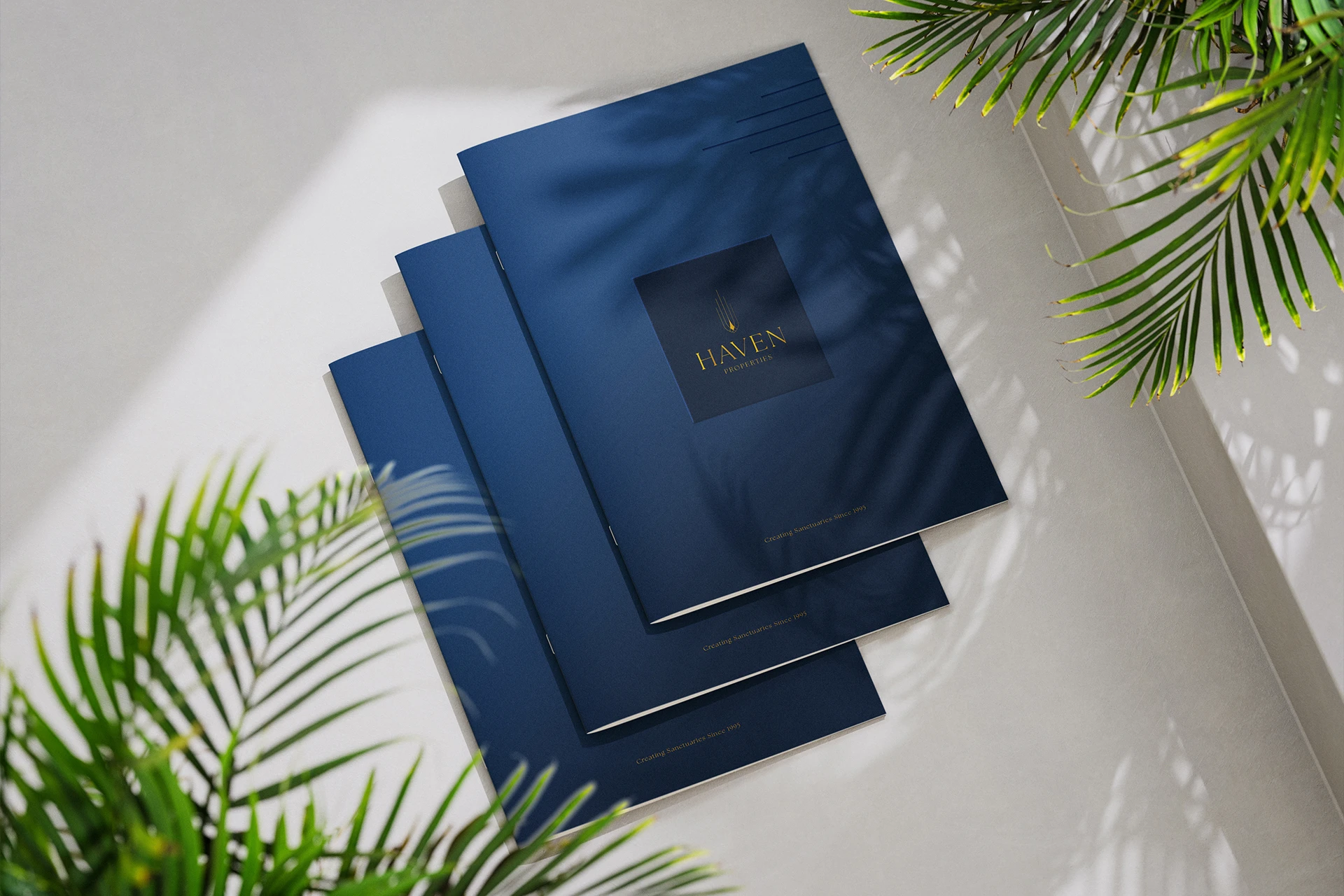 Haven Properties luxury brochure stack