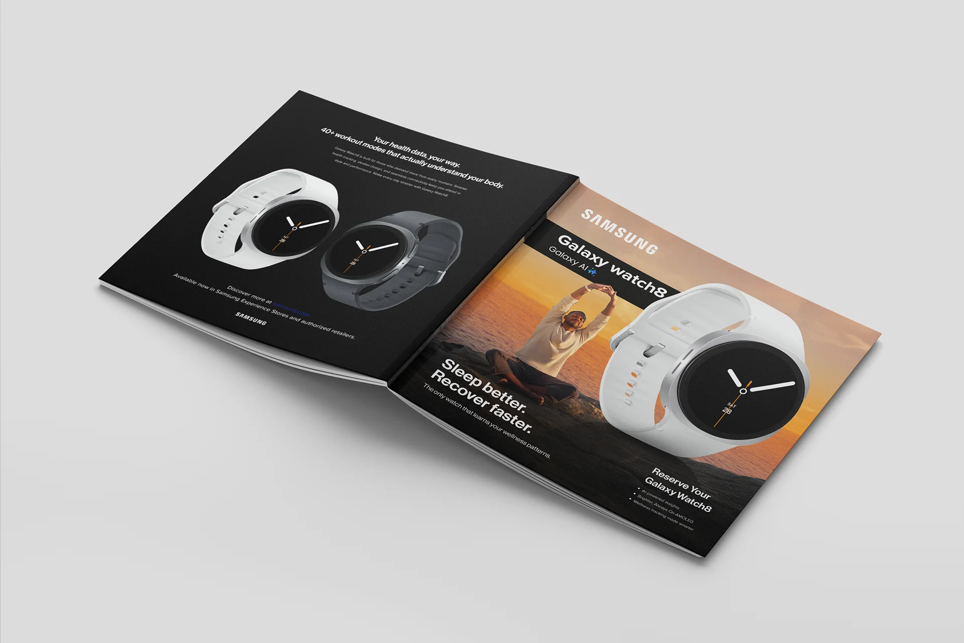 Samsung watch brochure front and back cover